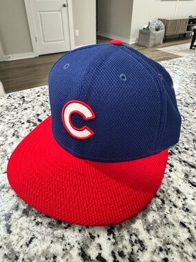 Chicago Cubs Blue and Red Baseball Cap with Team 'C' Logo